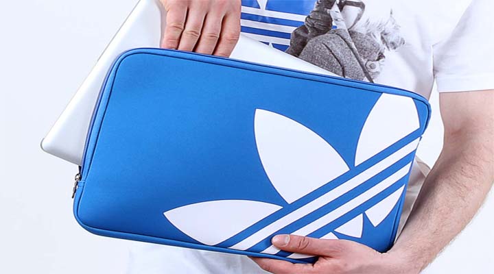 adidas Laptop Bag Blue Trefoil White