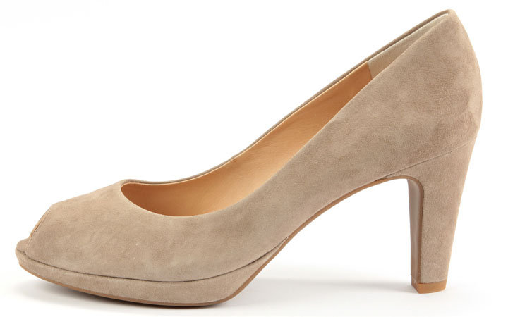 Paul Green Peeptoe Pumps taupe