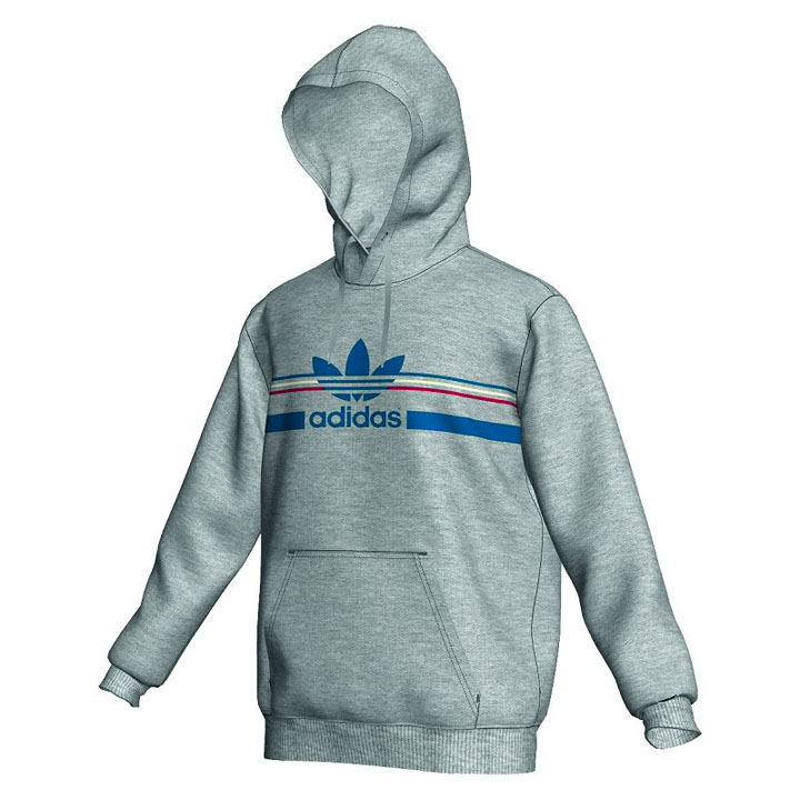 Neu: adidas Archieve Logo Hoodie Grau X52130