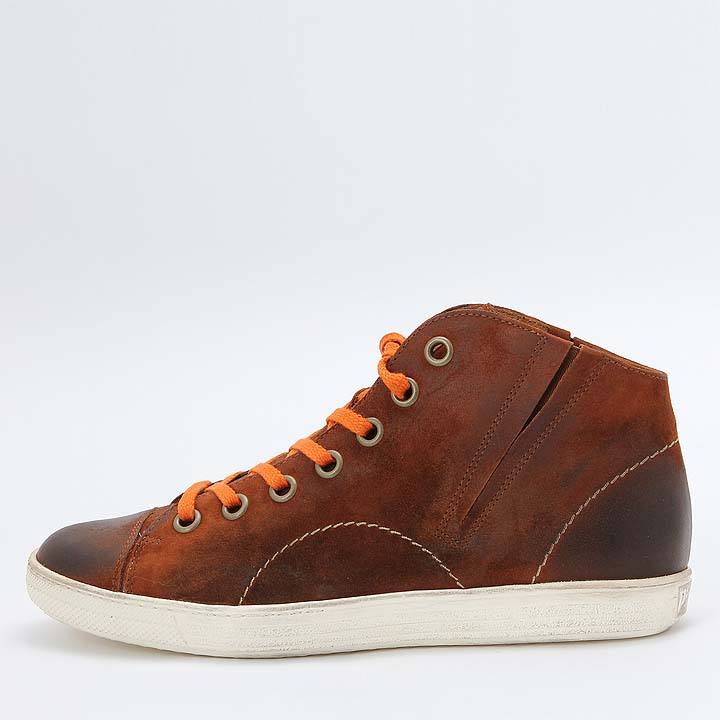 Paul Green Sneaker Boots in weichen Samtzeigenleder Azur Blau & Zimt