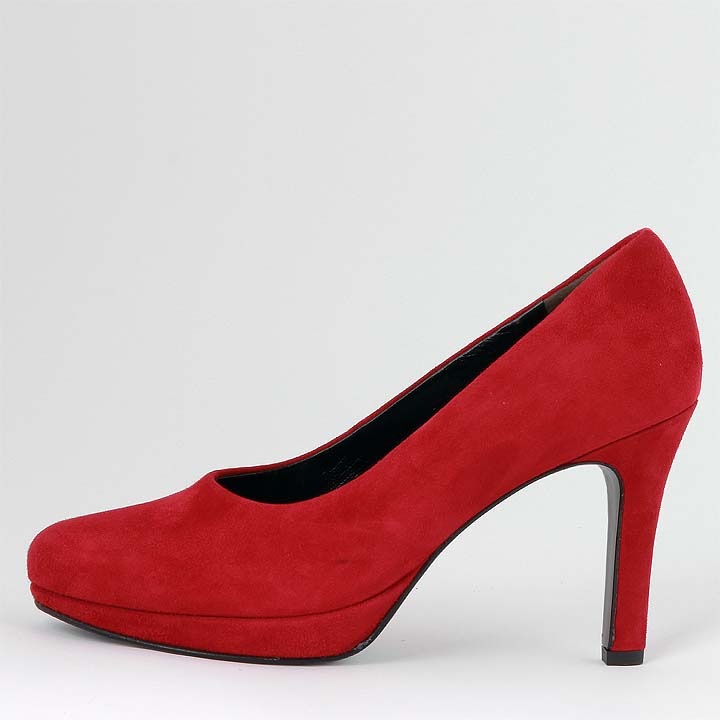 Paul Green Damen Pumps Samtziege Rot