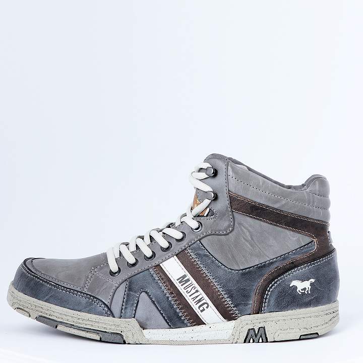 Mustang Casual Sneaker Boot Herren Grau