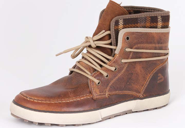 Bullboxer Herren Trend Boot Braun Karomuster