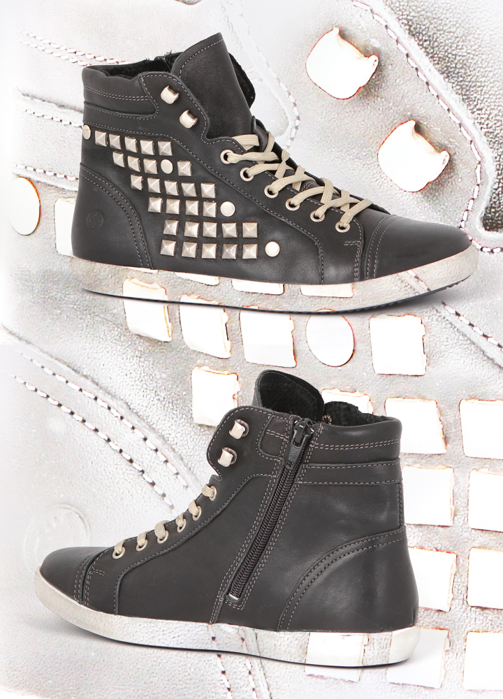 Hot Ice Nieten Sneaker Schwarz