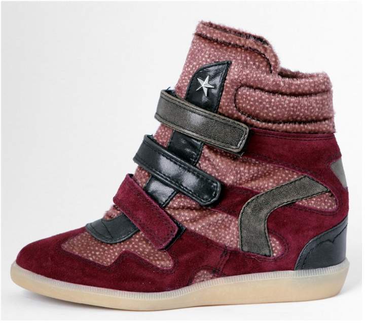 Keilsneaker Wedge Boot Bordeaux