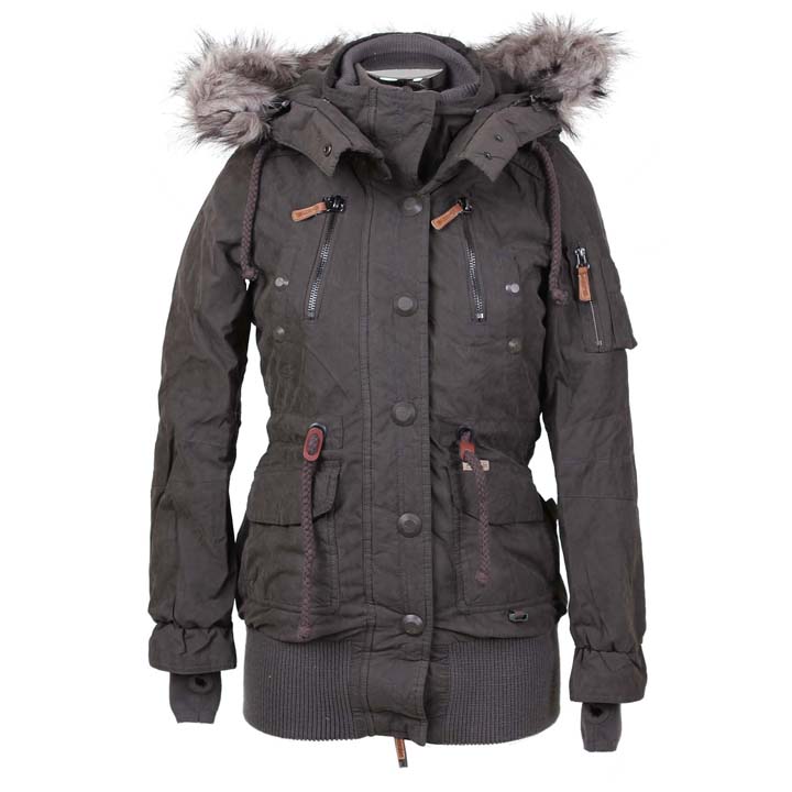 Neu: Khujo Nora Damen Winterjacke Taupe