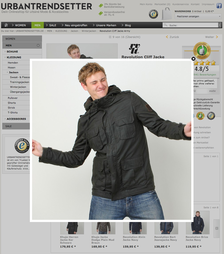 Revolution Cliff Herren Winterjacke Army