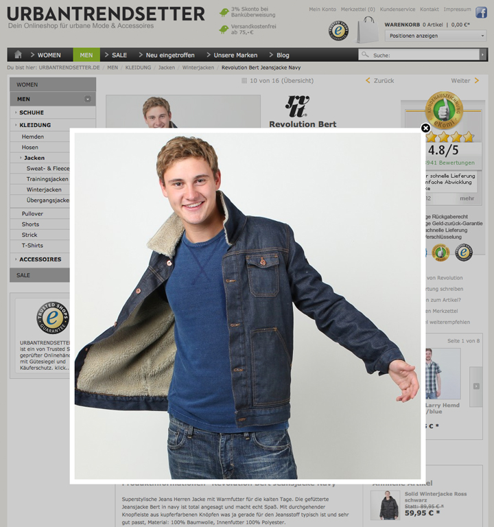 Revolution Jeans Jacket Denim Blue