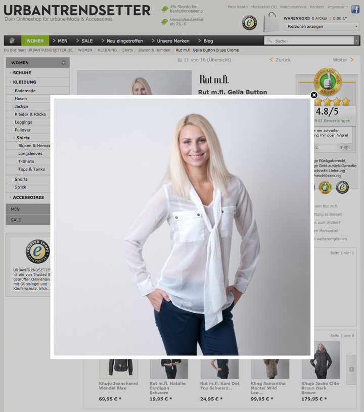 Rut m.fl. Geila Button Bluse White