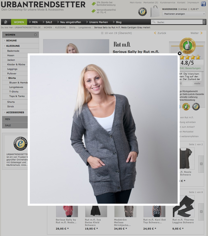 Rut m.fl.Cardigan Grey