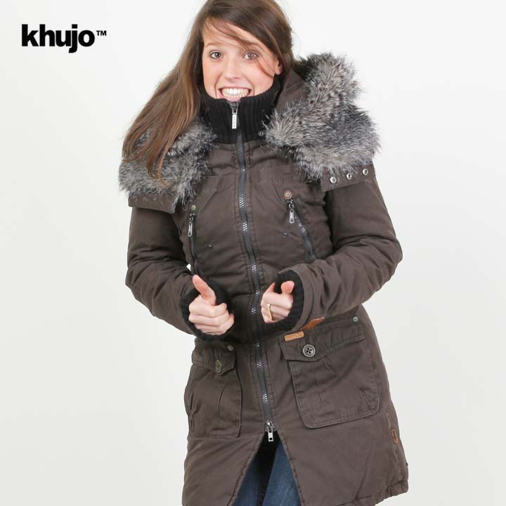Khujo Wintermantel Rossa Grau