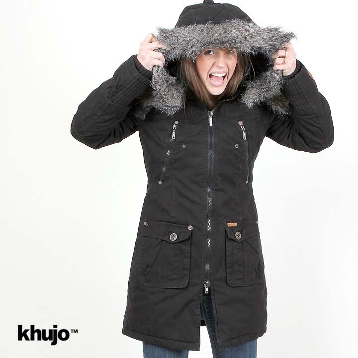 Khujo Wintermantel Rossa Schwarz