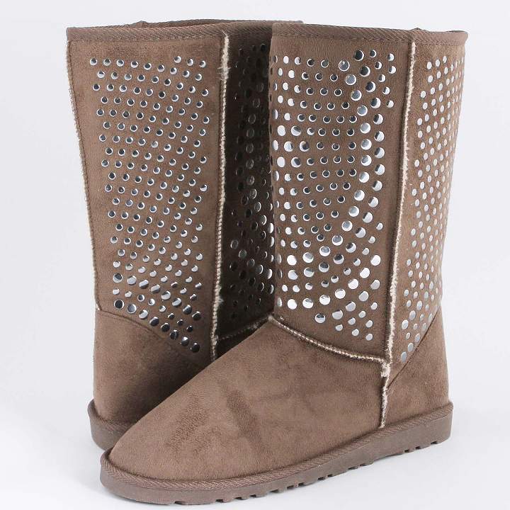 Khaki Winter Boot Nieten