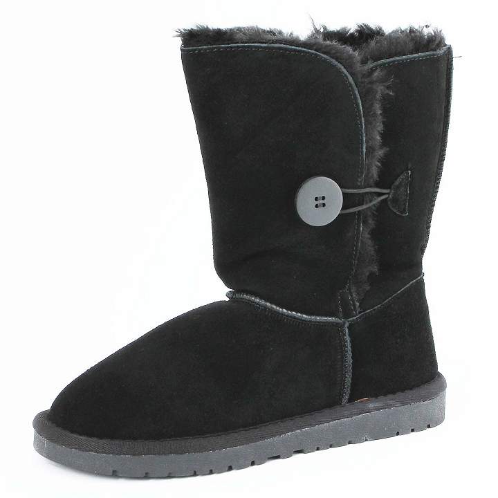 Modische Winter Boots Schwarz Doubleface