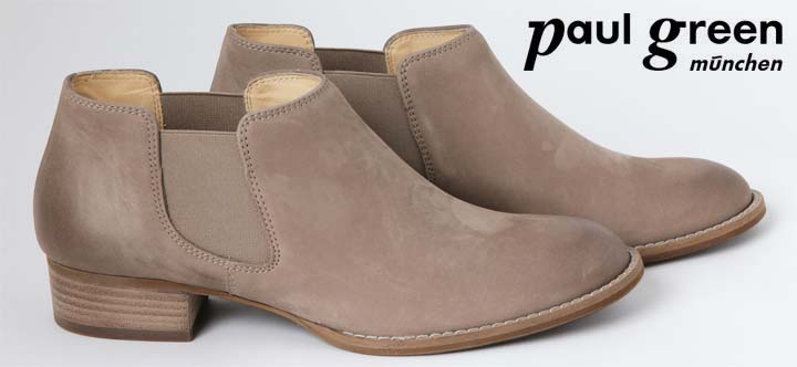Paul Green Stiefelette im Chelsea Boot Look Old Nubuk Braun-BeigeTrüffel