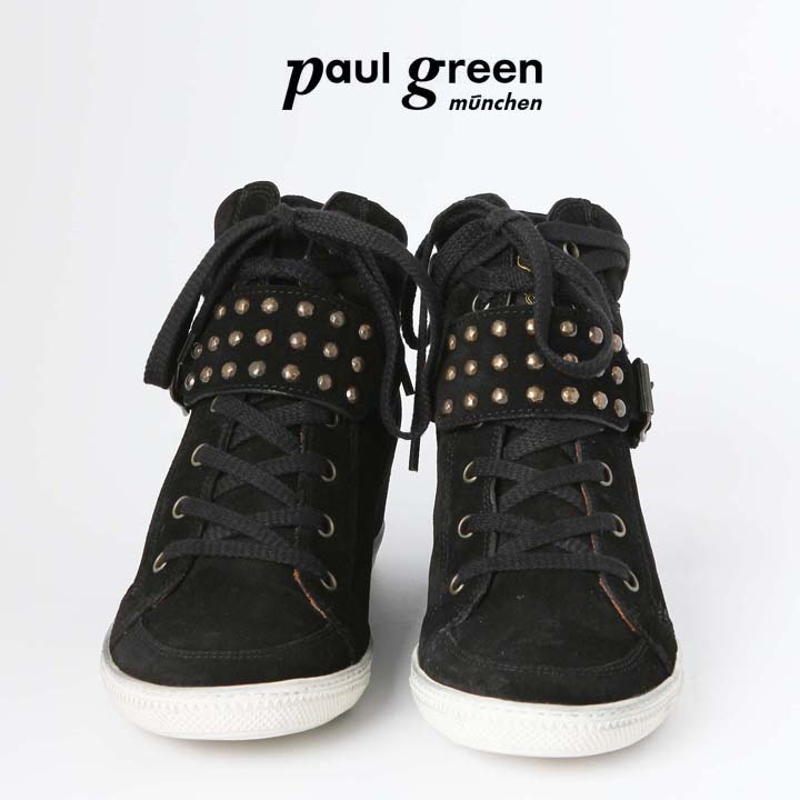 New: Paul Green Keilsneaker Mid Cut Black