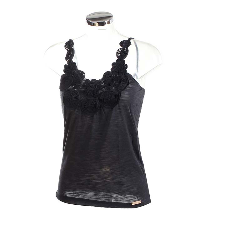 Khujo Damen Top Fanny Black