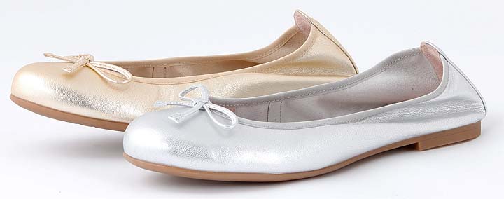 Unisa Acor Ballerina Leder Gold & Silber