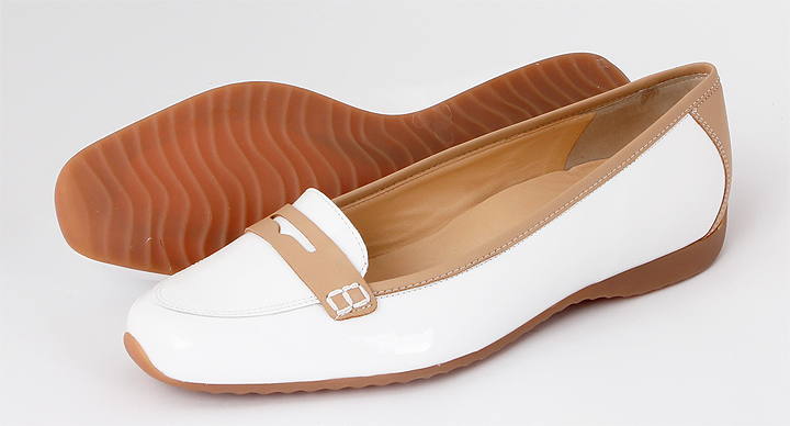 Neu: Peter Kaiser Raja Slipper Crakle White Lack