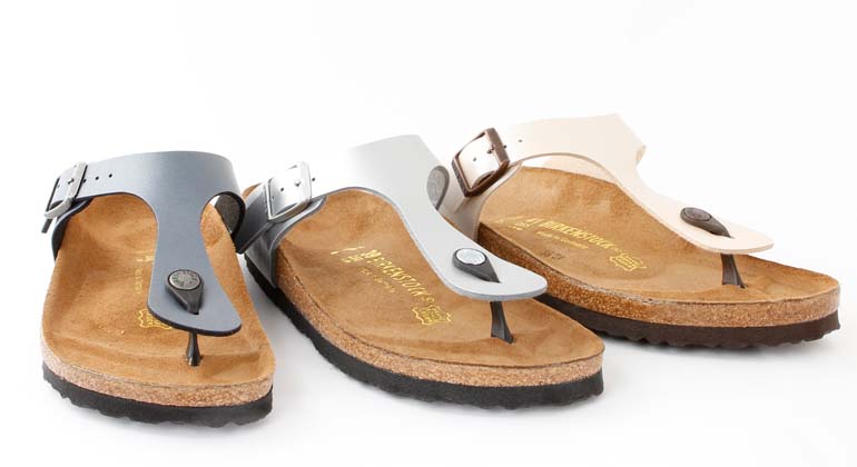 Birkenstock Schuhe im Metallic Look