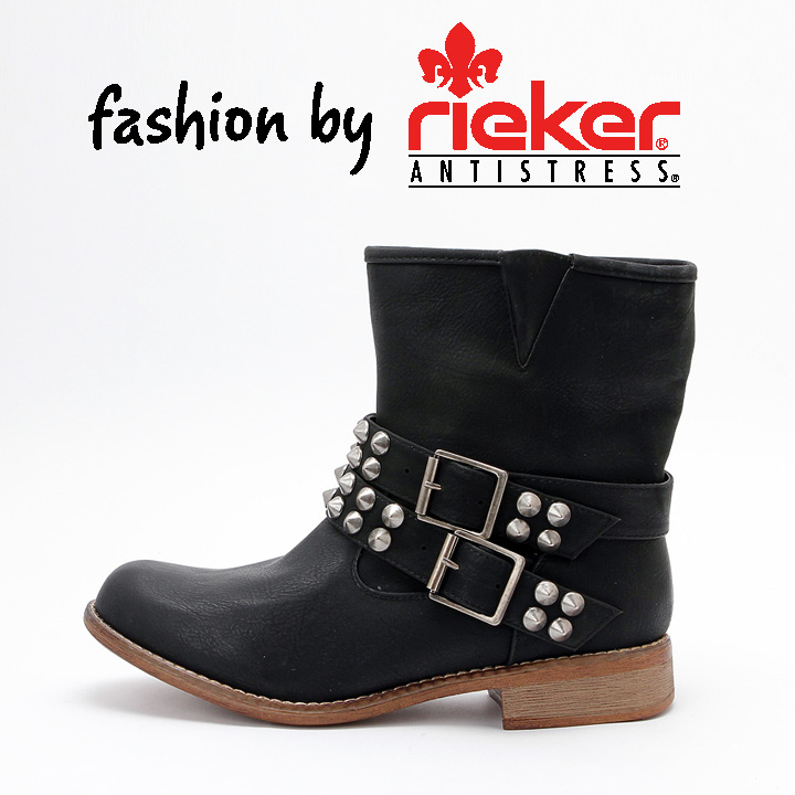 Rieker Schnallen Nieten Boot 95661-00
