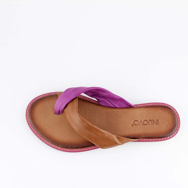 Inuovo Pantolette Braun Lila