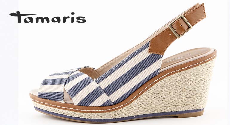 Tamaris Keilsandale Torie Marine Look