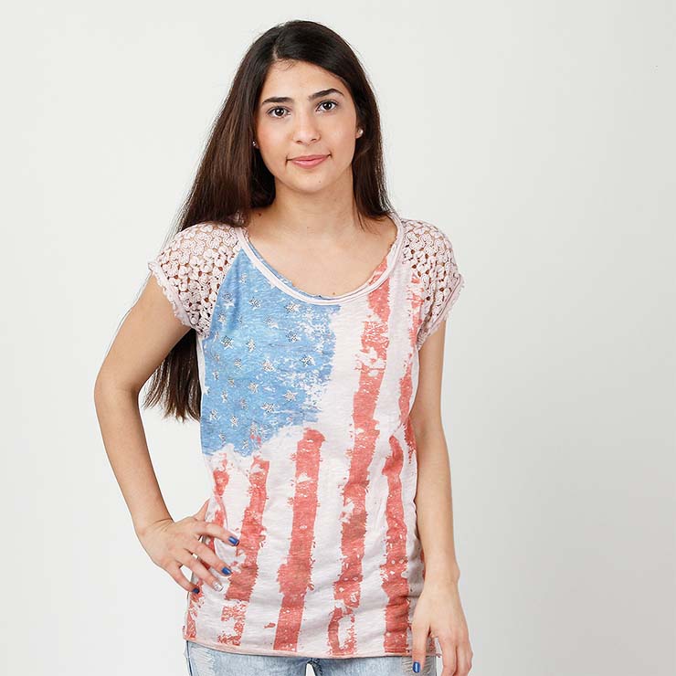 Urbantrendsetter US Stars Shirt Damen