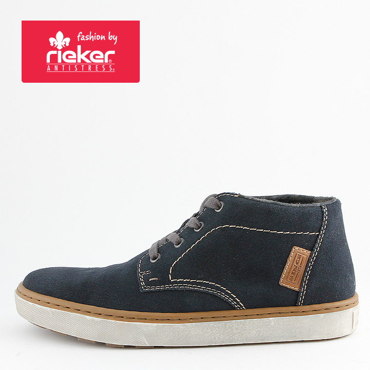 Rieker Velourleder Trendboot Blau